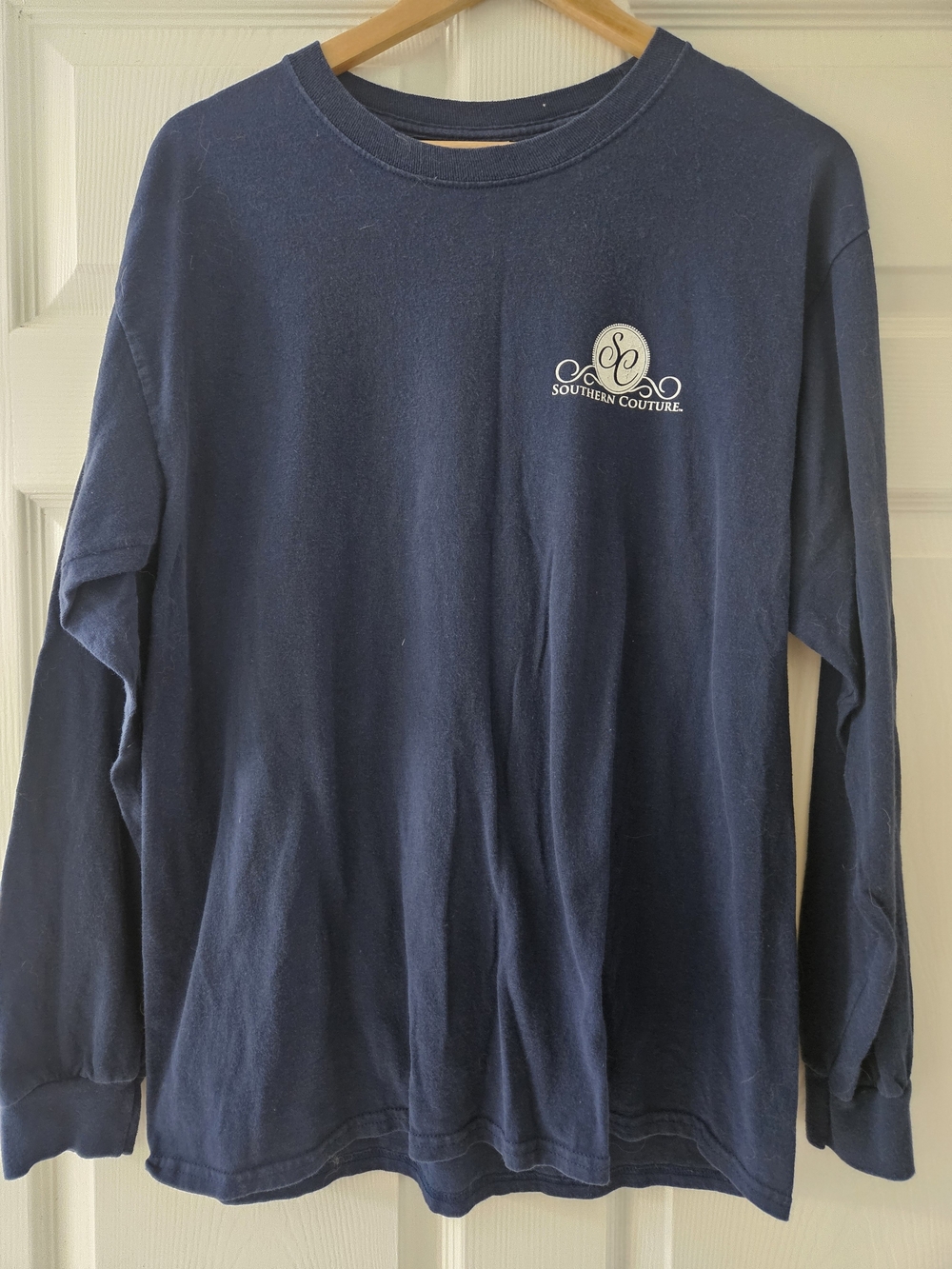Southern Couture Navy Crewneck Long-Sleeve T-shirt